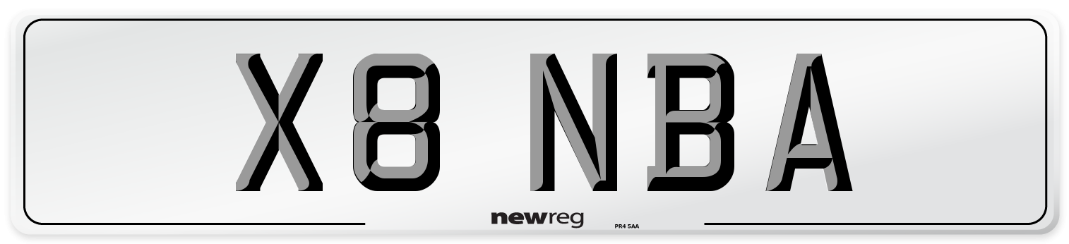 X8 NBA Number Plate from New Reg
